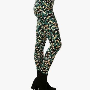 TIPSY ELVES SHAMROCK ☘️ LEGGINGS Sz X LG